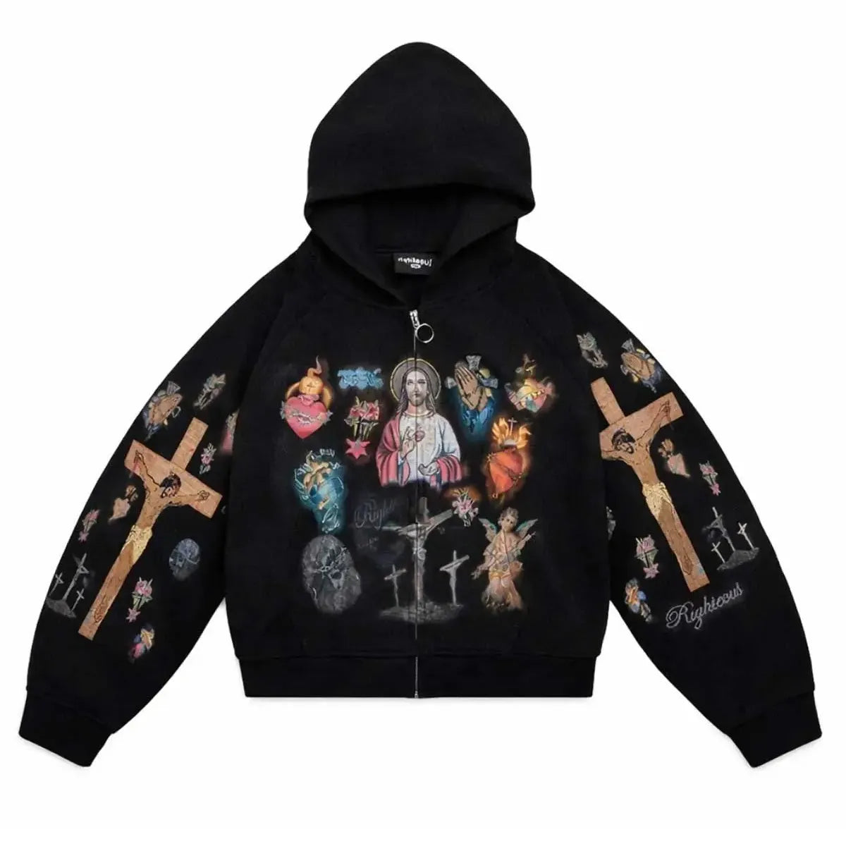 Righteous Thermal Zip Up Black