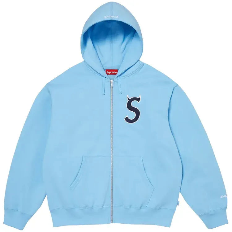 Supreme Devil S Logo Zip Up Lt. Blue