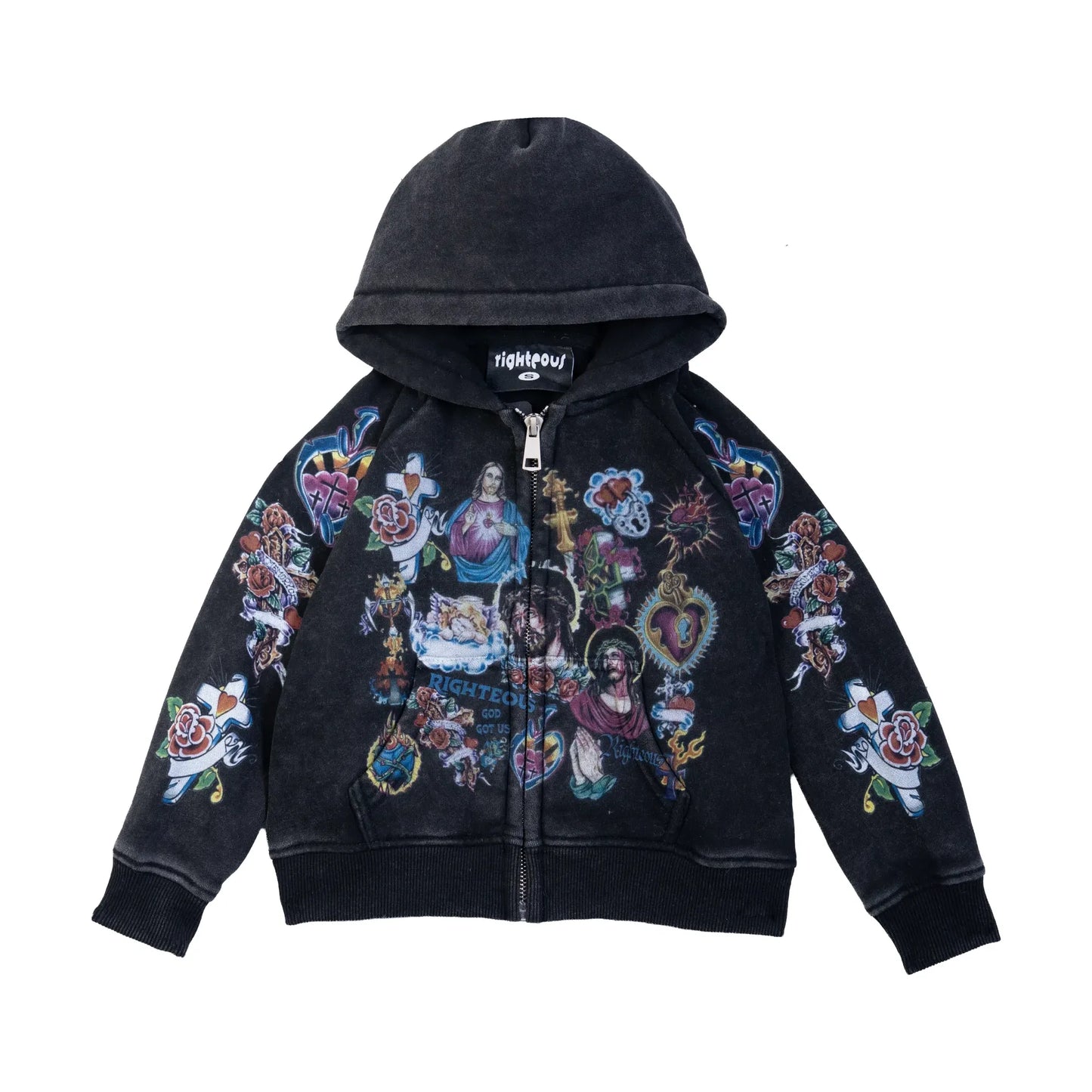 Righteous Kids Zip Up Black