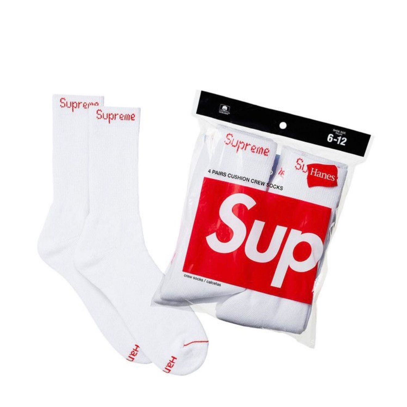 Supreme Socks White