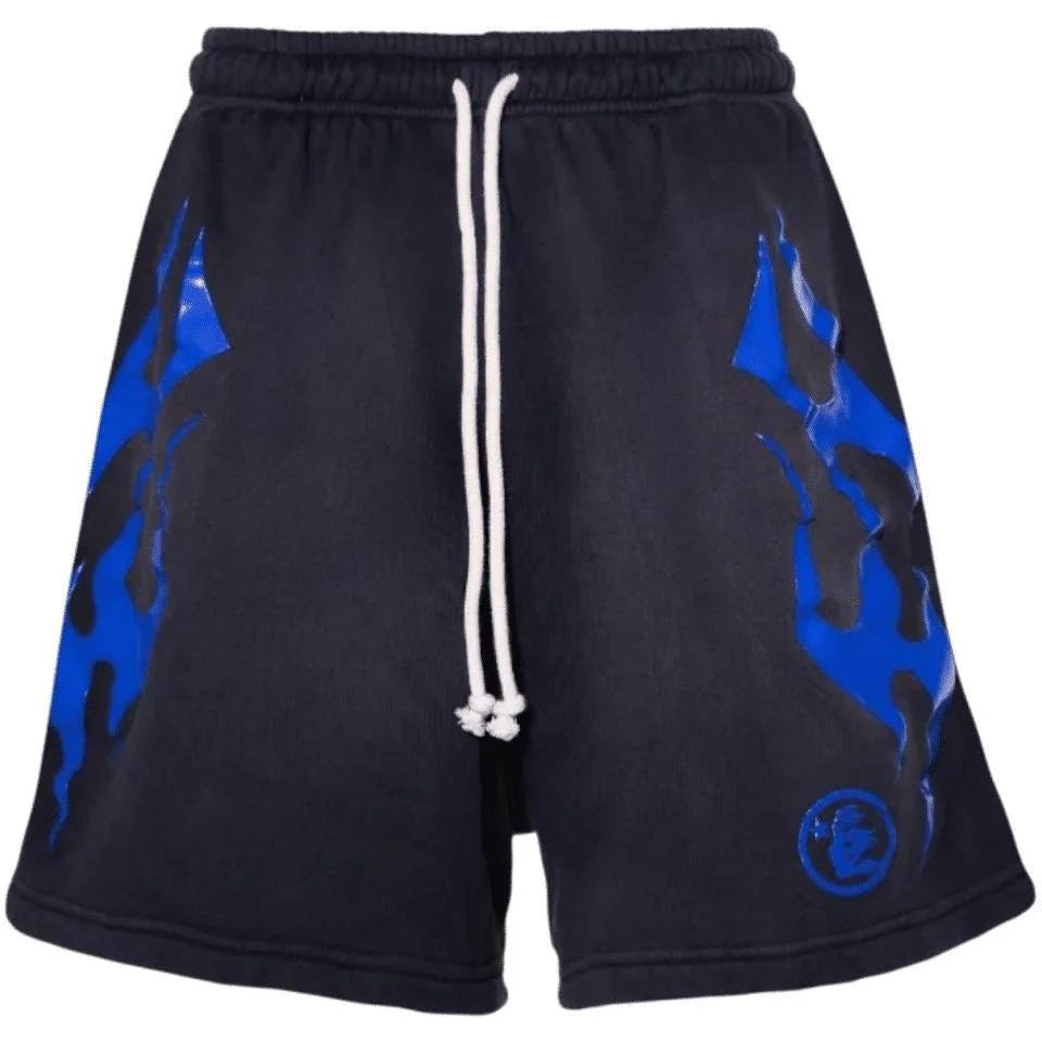 Hellstar Flame Shorts Blue/Black
