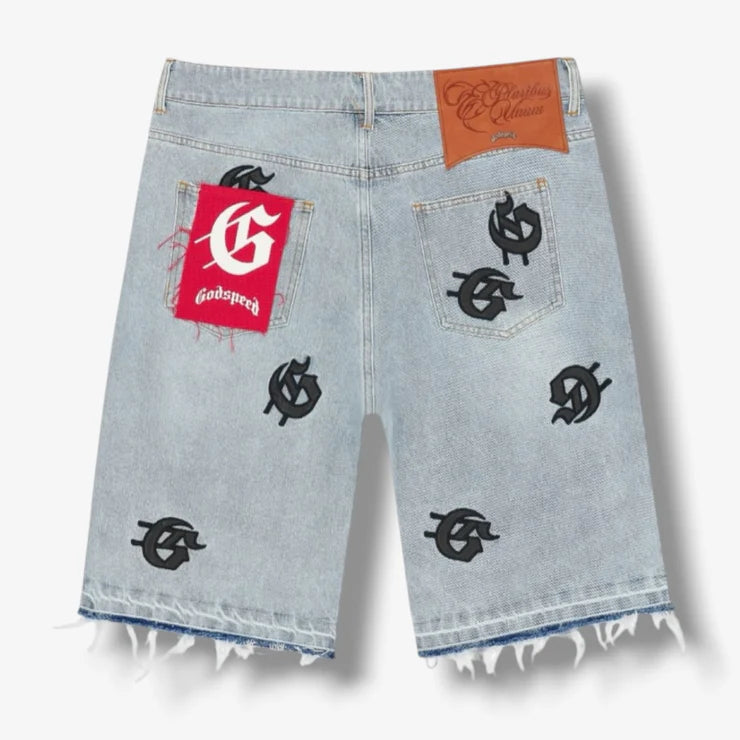 God Speed Infinity Jorts Blue