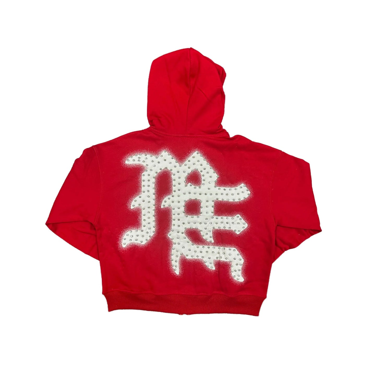 Mixed Emotions Never Die Zip Up Hoodie Red