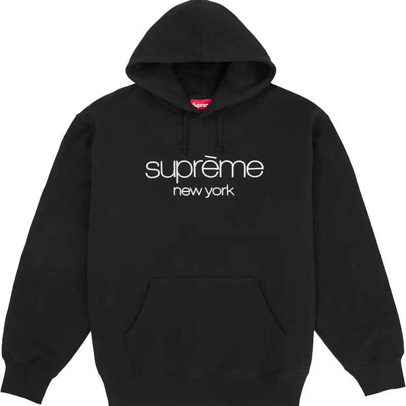 Supreme Classic Logo Hoodie Black