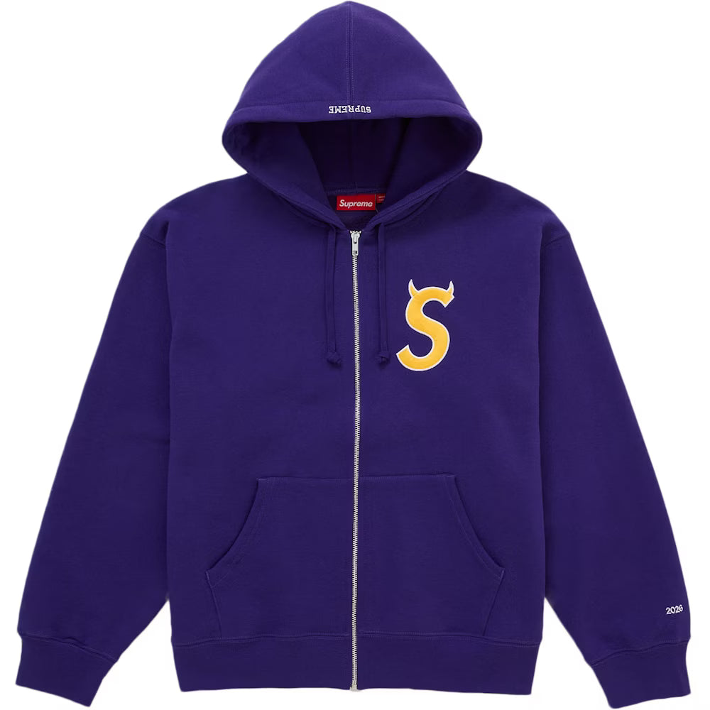 Supreme Devil S Logo Zip Up Purple