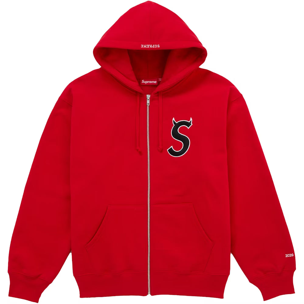 Supreme Devil S Logo Zip Up Red