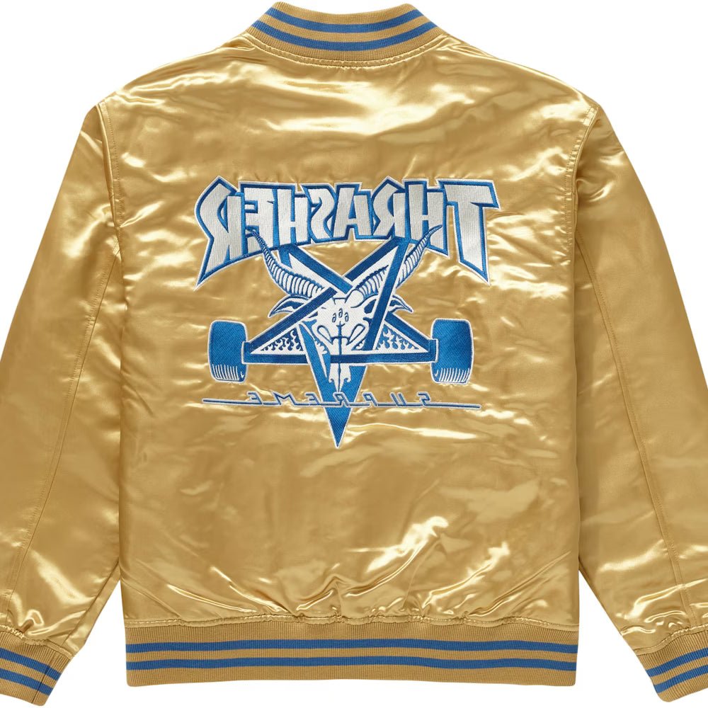 Supreme x Thrasher Bomber Satin Gold
