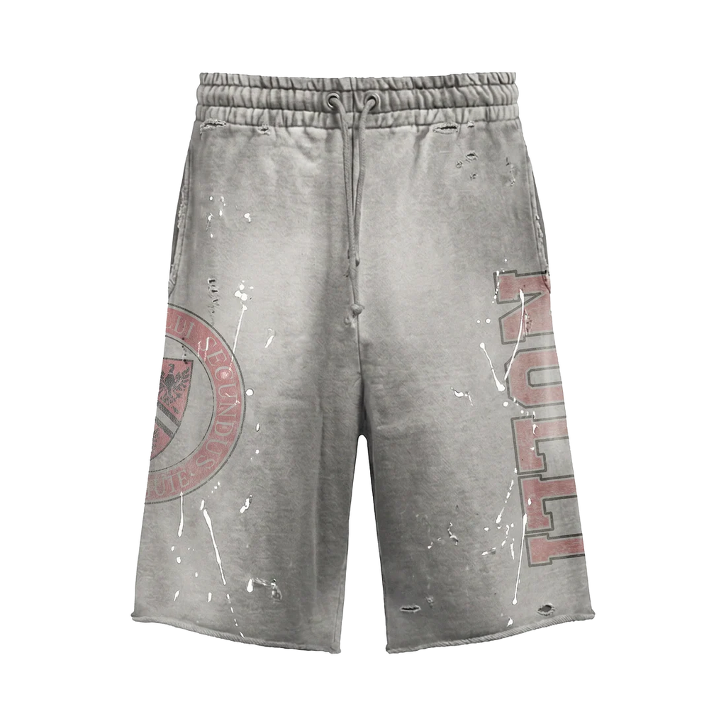 Nulli University Sweat Shorts Grey/Red