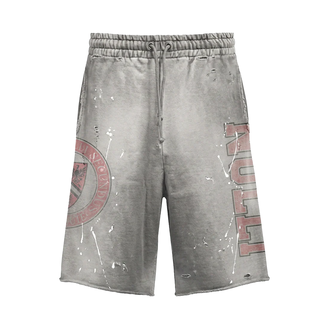 Nulli University Sweat Shorts Grey/Red