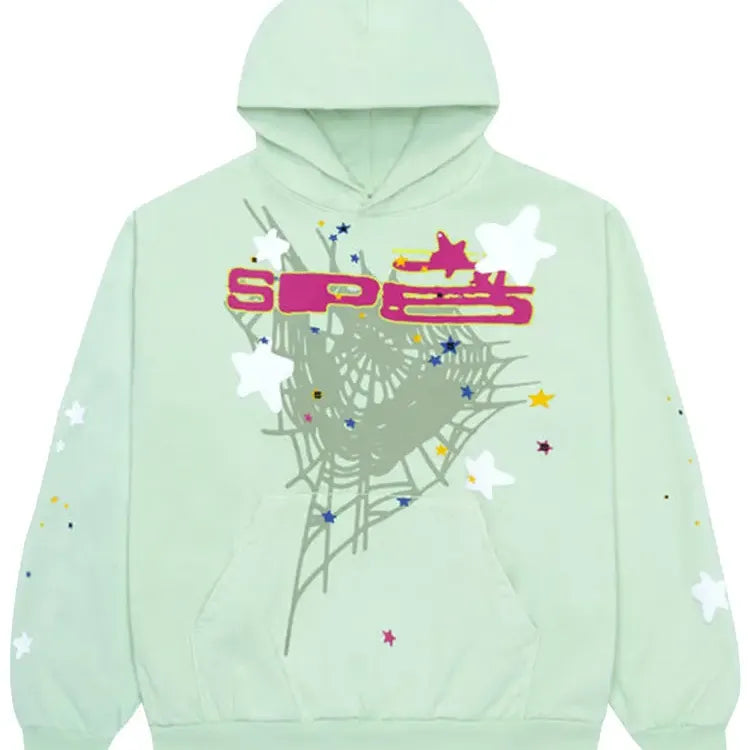 Sp5der Hoodie Mint Green Web