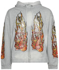 Who Decides War Hoodie Flame Glass Grey