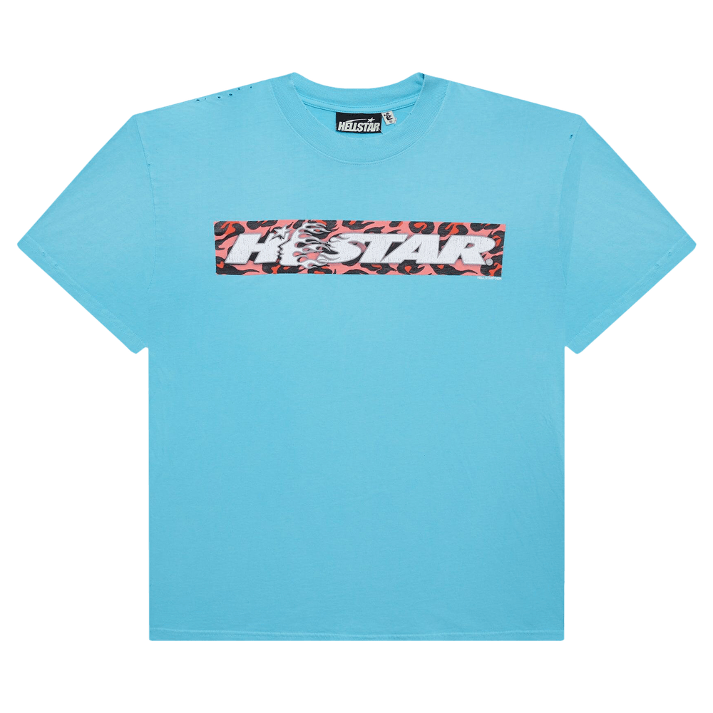 Hellstar Tee Box Logo Blue/Cheetah