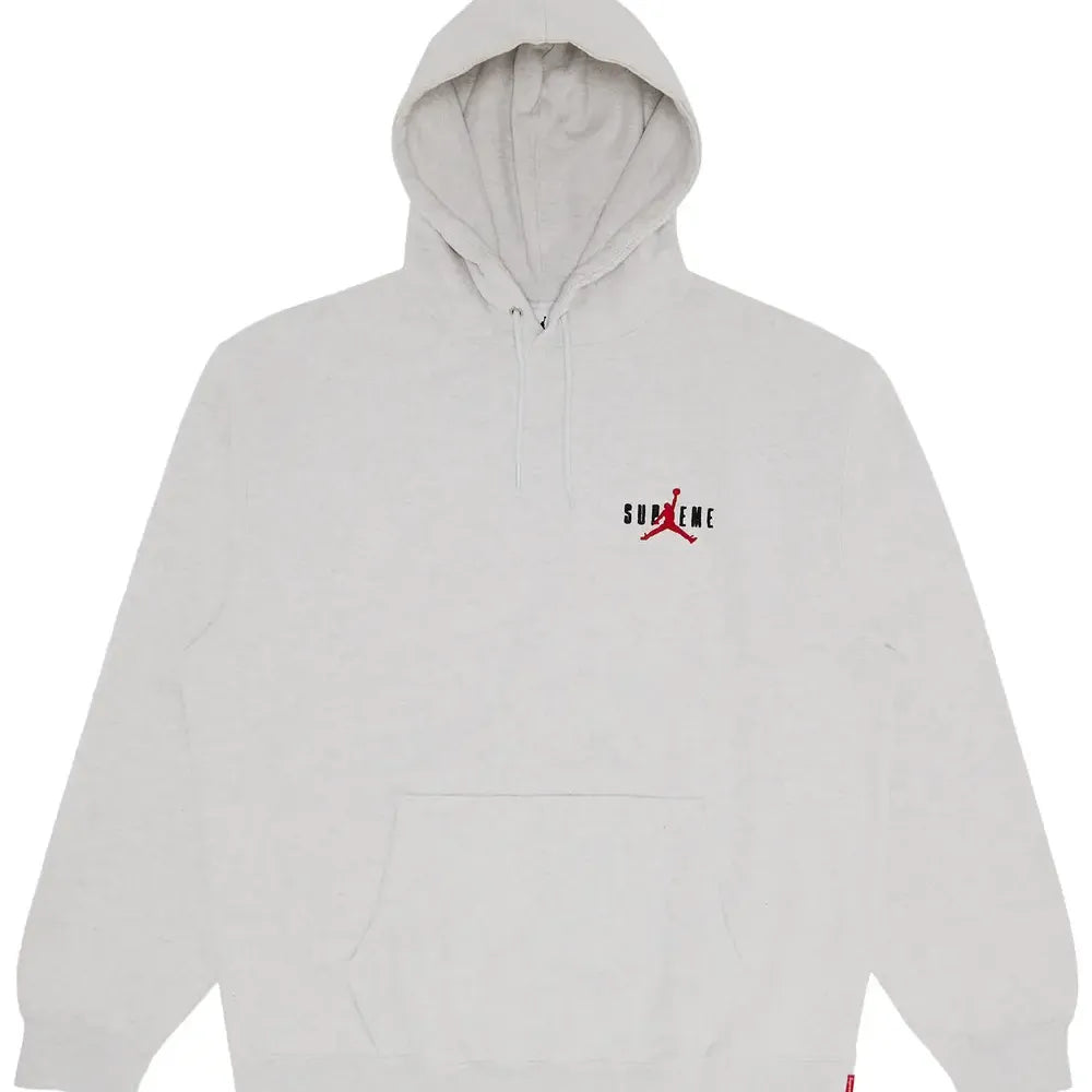 Supreme X Air Jordan Hoodie Light Grey SALE