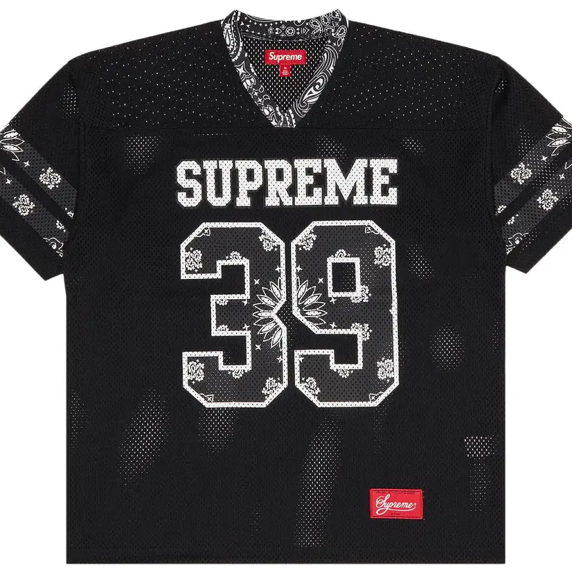 Supreme Jersey Black Bandana
