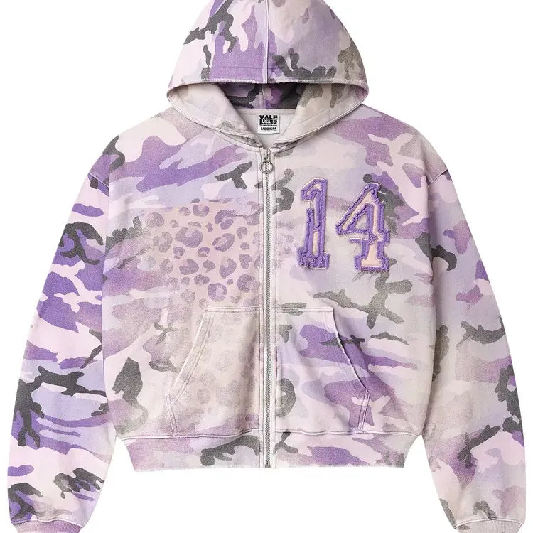 Vale Zip Up Hoodie Purple Wayne