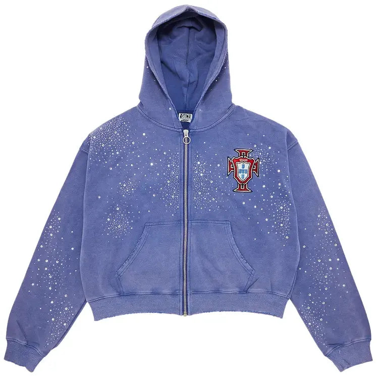 Vale Zip Up Sea Cluster Blue