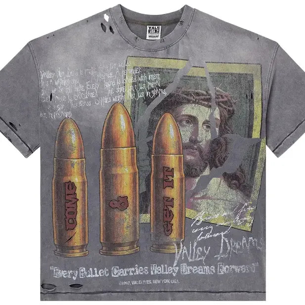 Vale Tee Faith Thrashed Grey