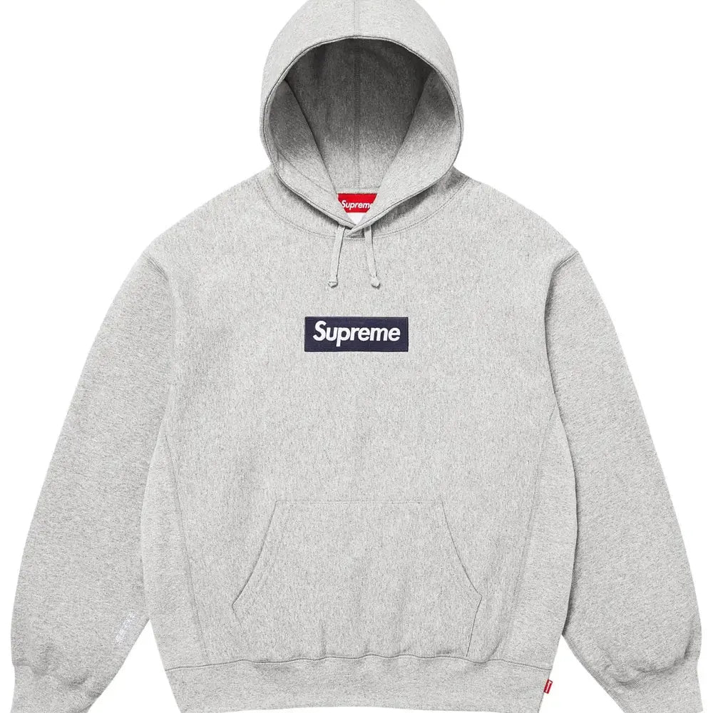 Supreme Box Logo Hoodie Grey/Navy