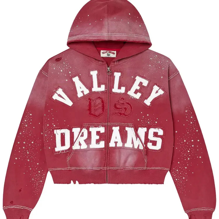 Vale Zip Up Classico Ruby