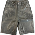 Bottega Desires Leather Shorts Grey