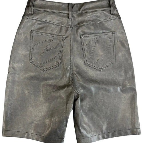 Bottega Desires Leather Shorts Grey