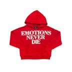 Mixed Emotions Never Die Zip Up Hoodie Red