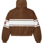 Vale Zip Up Hoodie USA Derby Brown