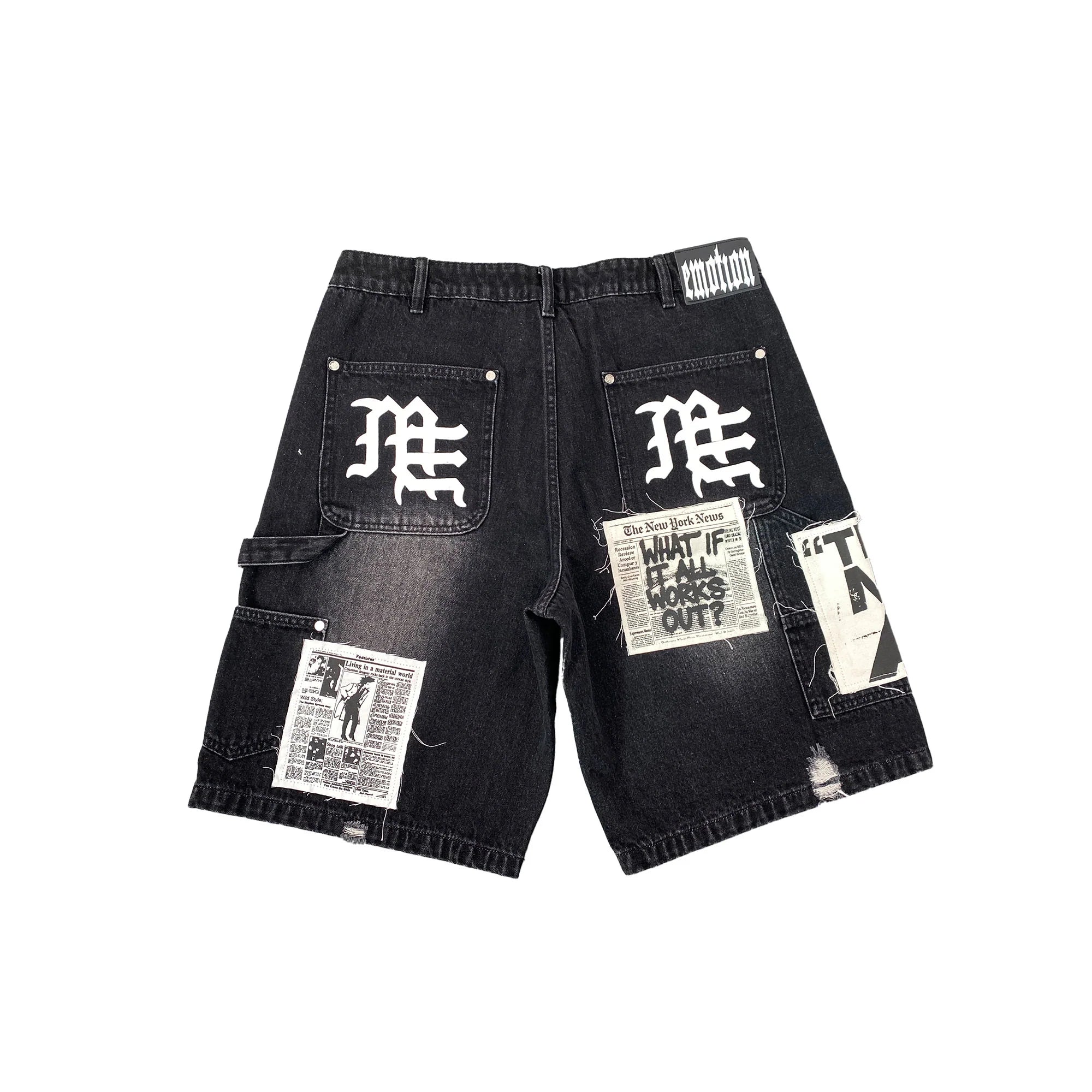 Mixed Emotions Black AI Jorts