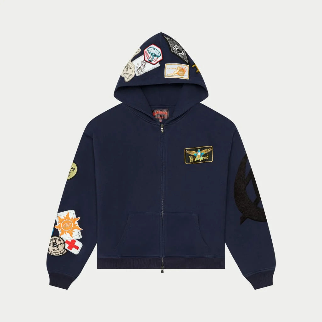 God Speed Squadron Zip Up Navy