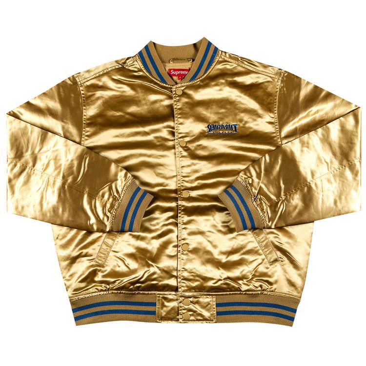 Supreme x Thrasher Bomber Satin Gold
