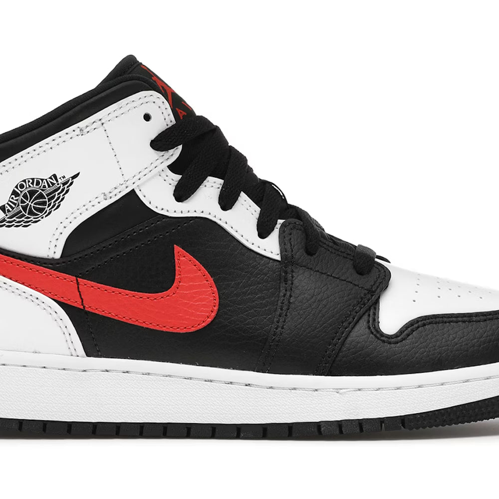 Jordan 1 Mid White Black Chile Red (GS)