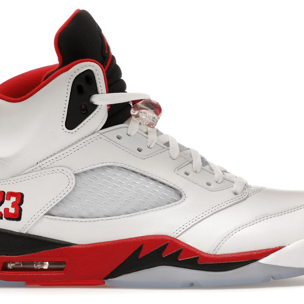 Jordan 5 Fire Red Black Tongue