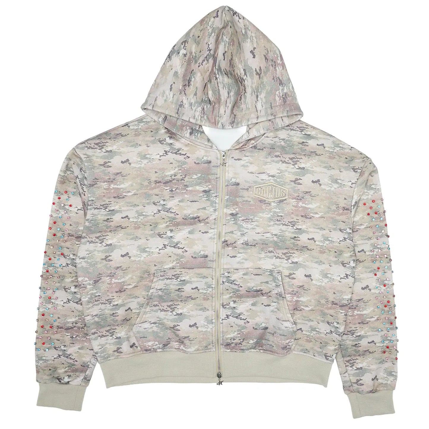 AZVA Crystal Cactus Zip Up Camo