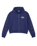 AZVA Crystal Cactus Zip Up Navy