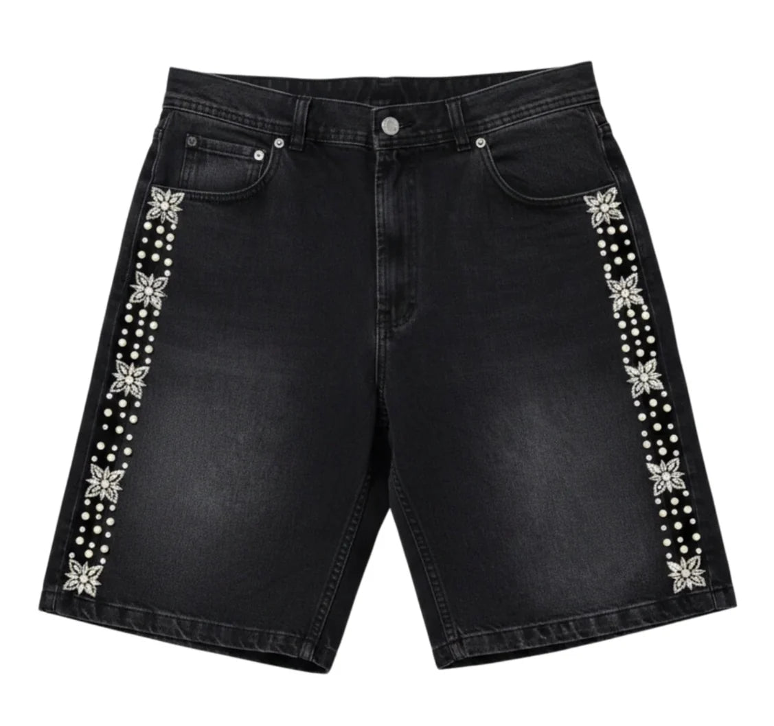 Fraternal Denim Pearl Shorts Black