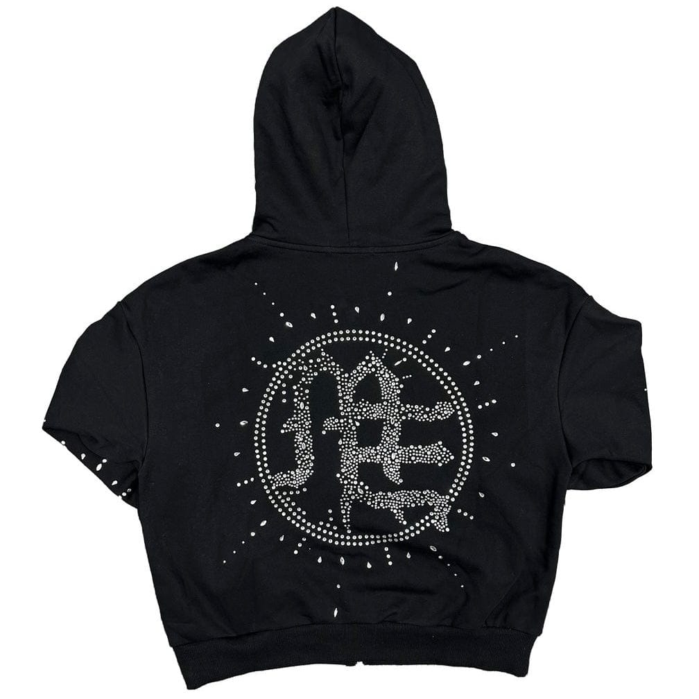 Mixed Emotions Eclipse Zip Up Washed Black