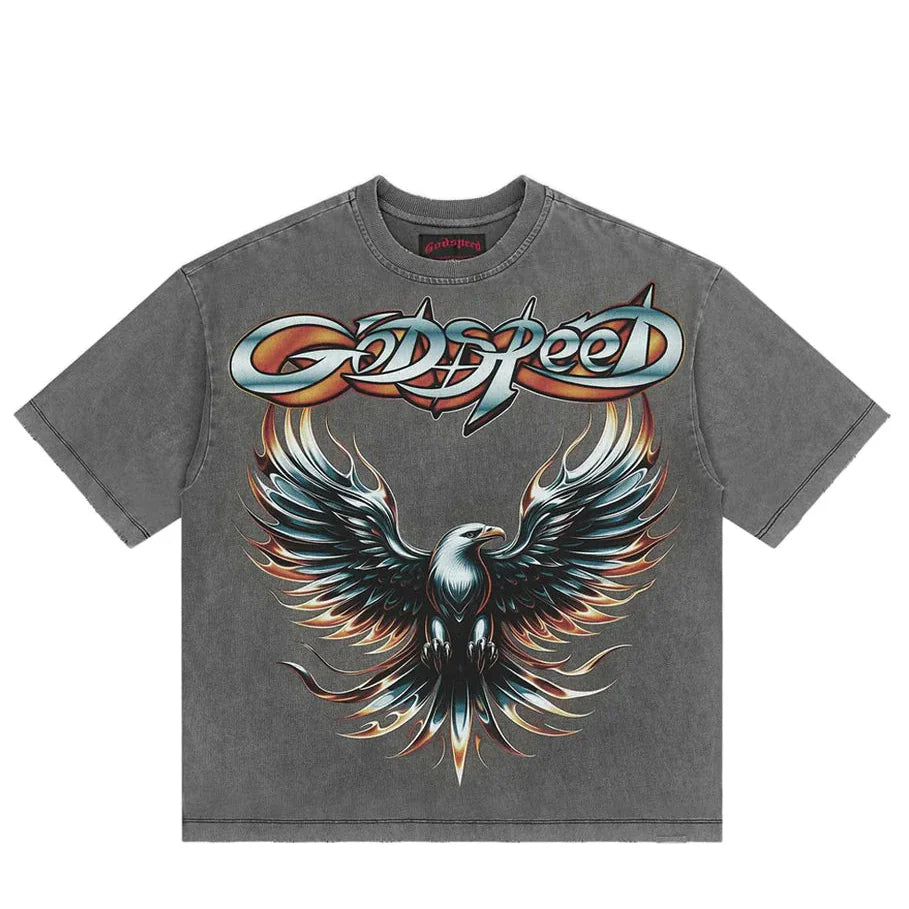 God Speed Tee Eagle Eye Grey