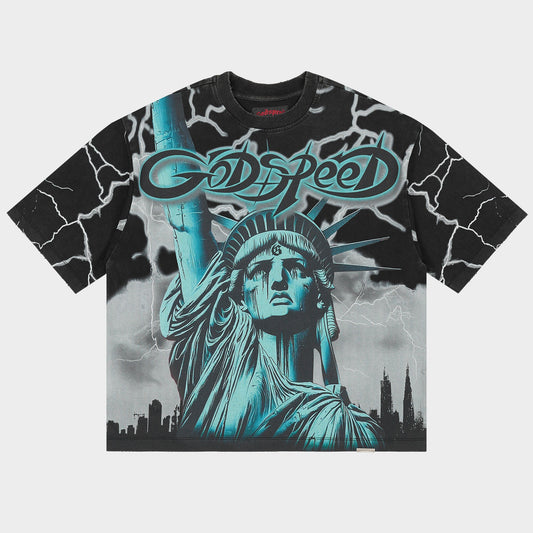 God Speed Tee Voltage Grey