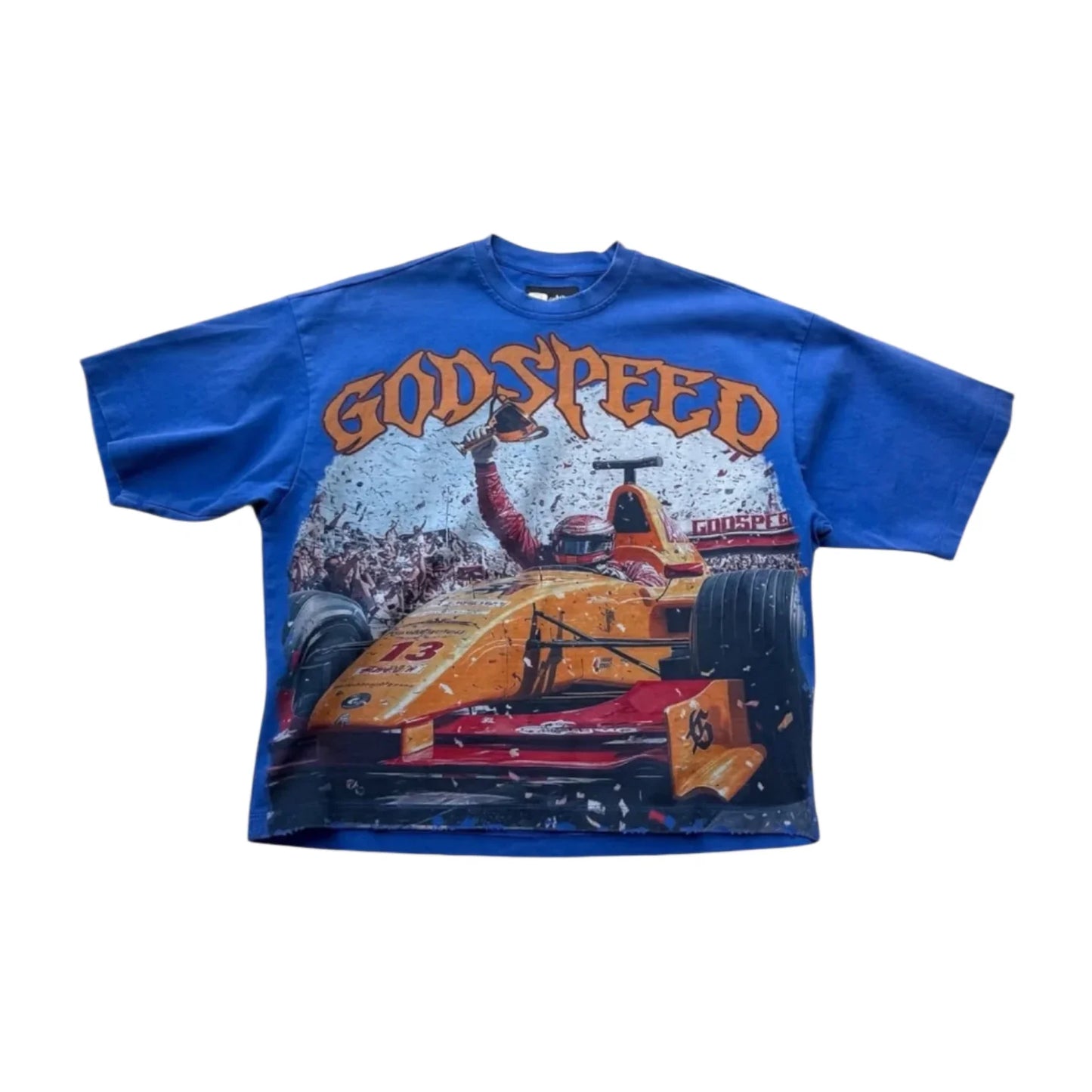 God Speed Tee F1 Finish Line Blue