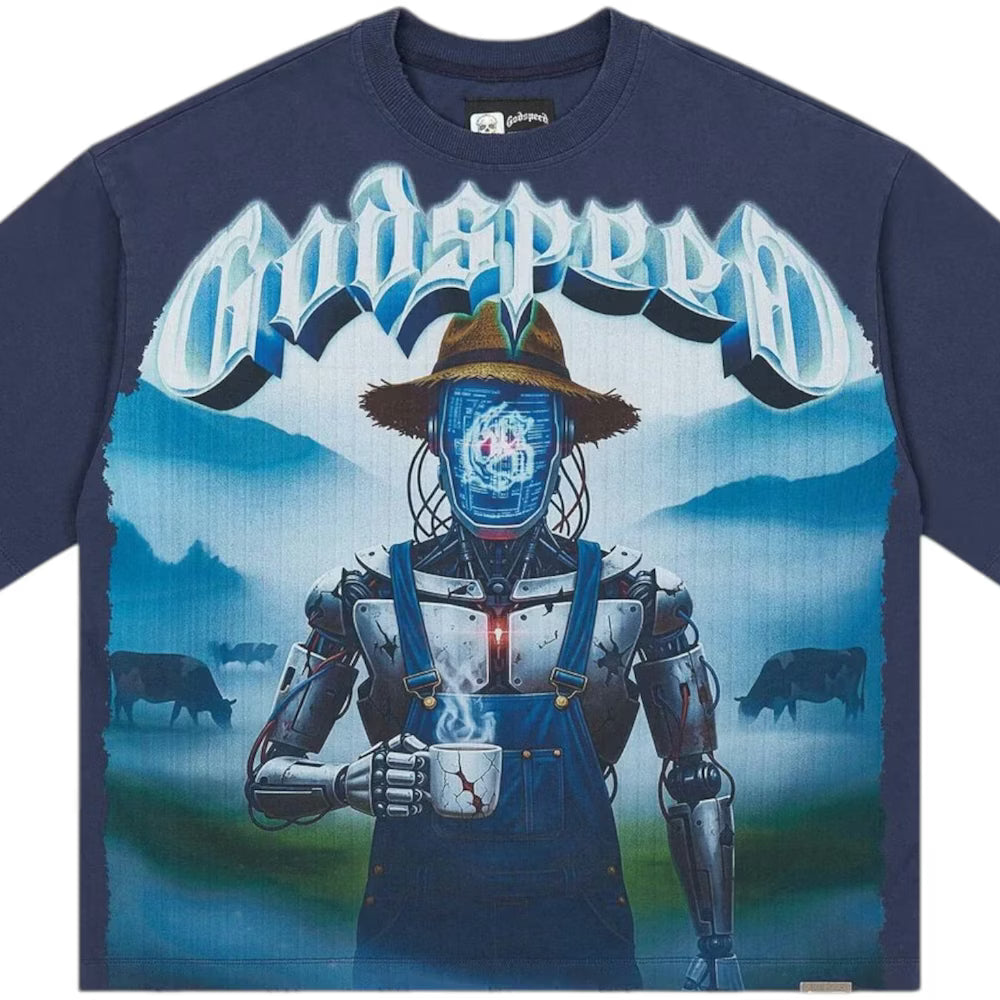 God Speed Tee Aura Farm Navy