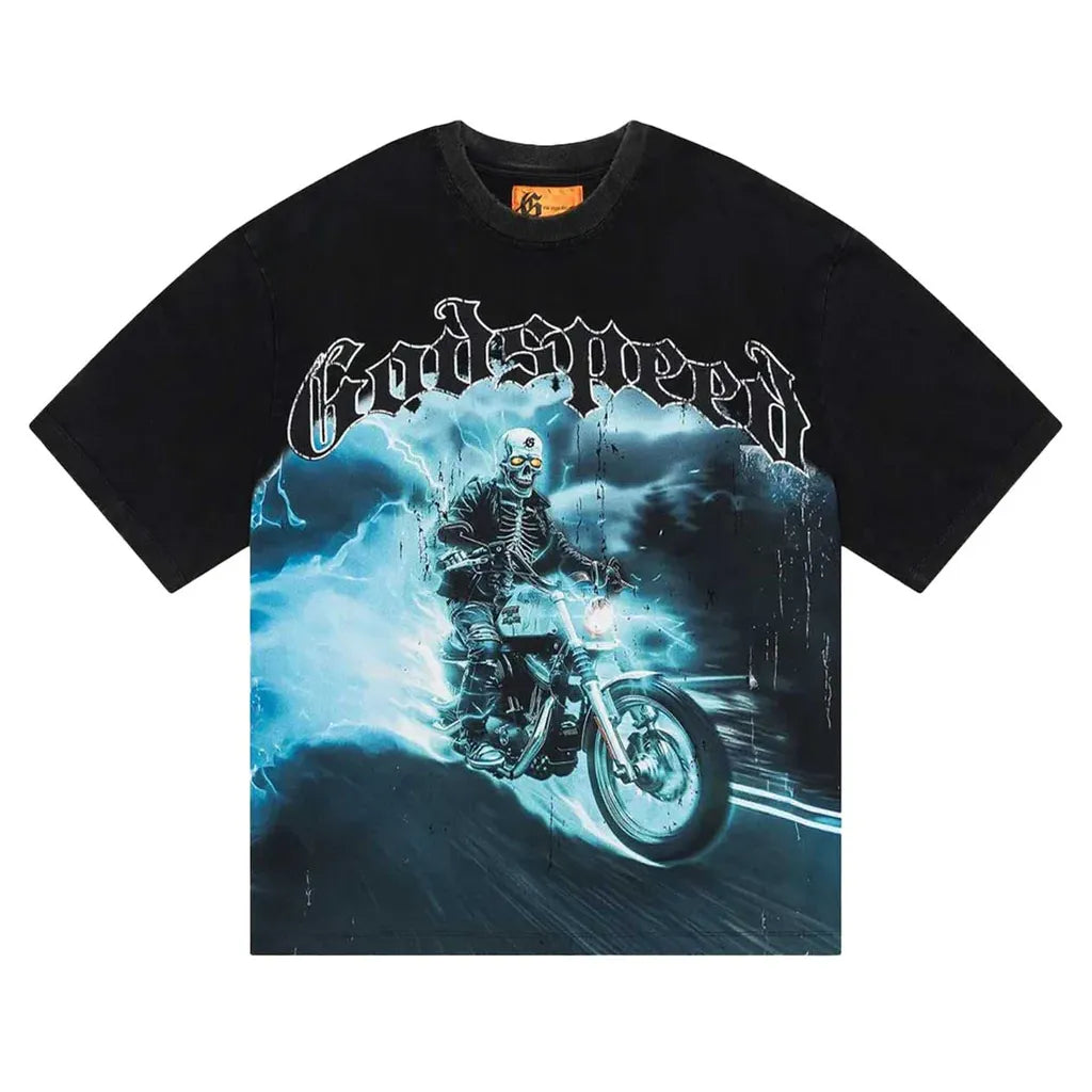 God Speed Tee Ghost Rider Black