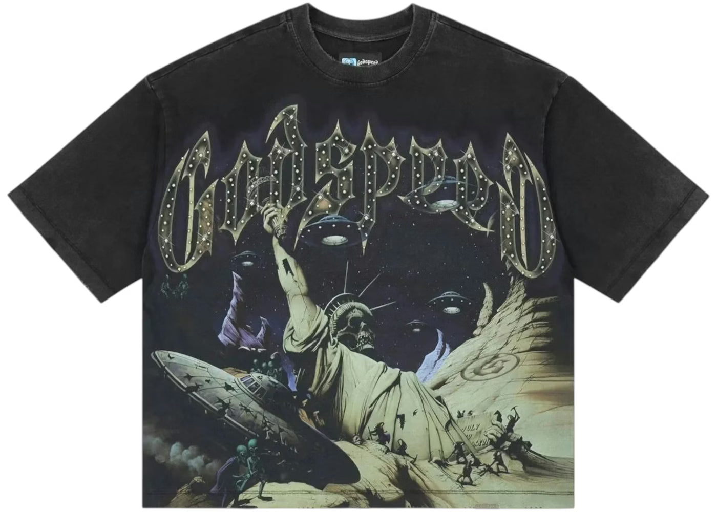 God Speed Studded Tee Divine Extinction Black