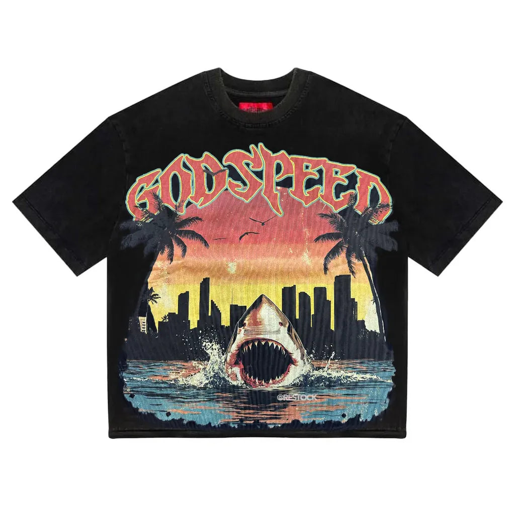 God Speed Tee Shark Black