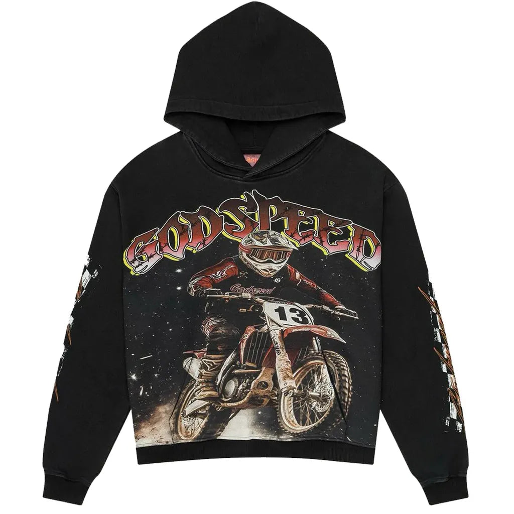God Speed Motocross Hoodie Black