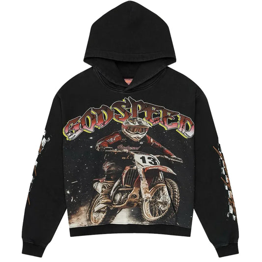 God Speed Motocross Hoodie Black