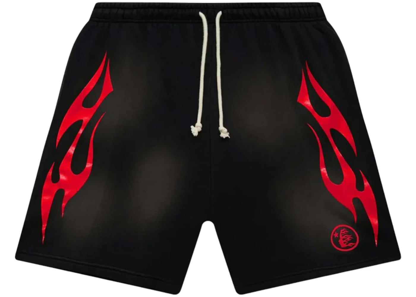 Hellstar Flame Shorts Black/Red