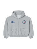 Forest Hills Zip Up USA Grey