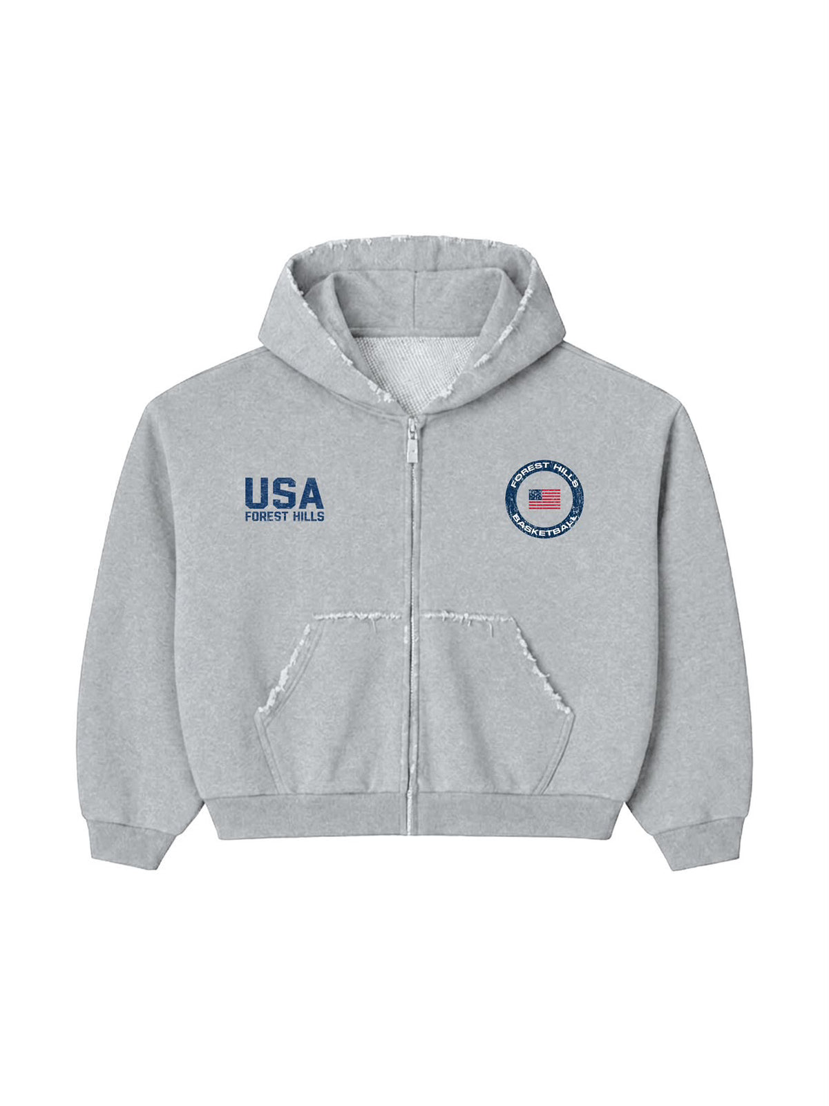 Forest Hills Zip Up USA Grey