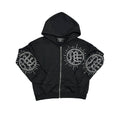 Mixed Emotions Eclipse Zip Up Washed Black