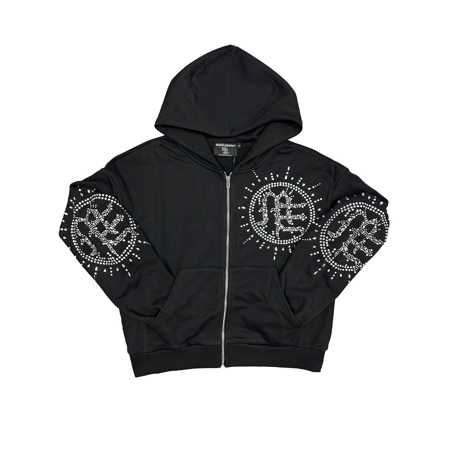 Mixed Emotions Eclipse Zip Up Washed Black